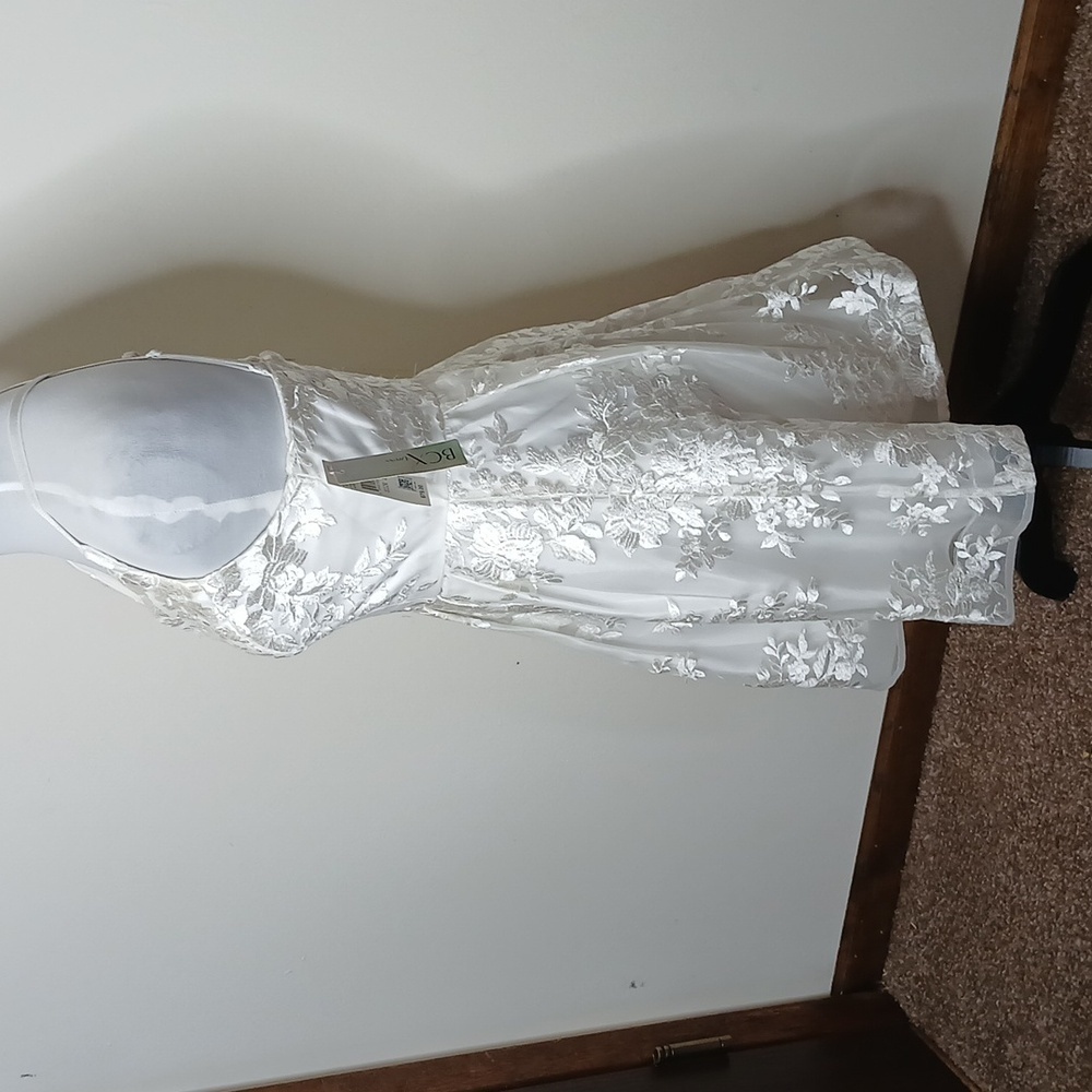 BCX  white floral lace dress size 3 - Picture 8 of 15